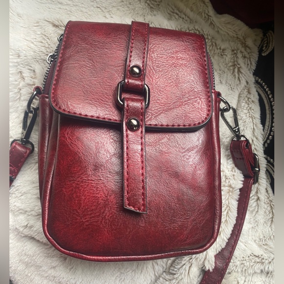 Handbags - NEW- Burgundy Red Crossbody Bag